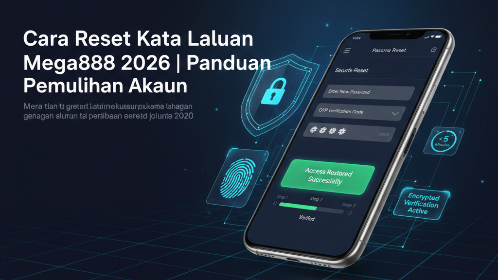 cara reset kata laluan mega888